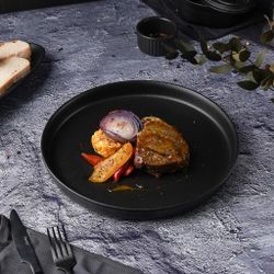 Тарелка с бортом d 27 см h2,8 см Smooth Black Raw Stellar P.L. Proff Cuisine [3]