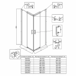 Душевой уголок Veconi Rovigo 100х100 RV50B-100100-05-C8 стекло тонированное/профиль черный