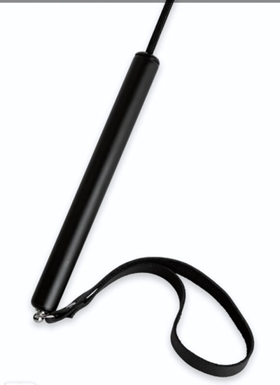 Стек длинный с черной ручкой и прямоугольным наконечником 75 см