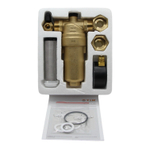 Фильтр самопромывной TIM 1/2" с манометром и латунным корпусом