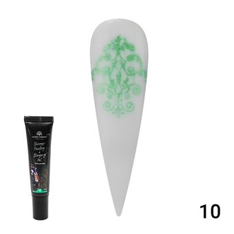 Гель краска для стемпинга и китайской росписи с шиммером Global Fashion, 8 мл 010