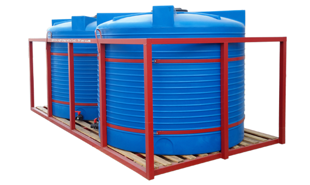 Кассета транспортная с пластиковыми емкостями STERH 2х4500T 10000 л.(420x215x185см;синий) - арт.555103