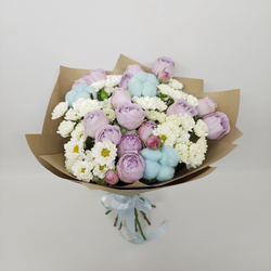 Букет из роз и хризантем София