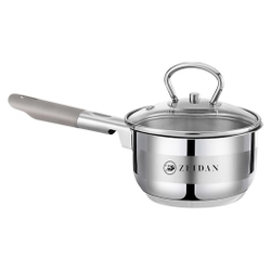 Сотейник/ковш с крышкой,1,6л, из нержавеющей стали, 3-x слойное капсулированное индукционное дно