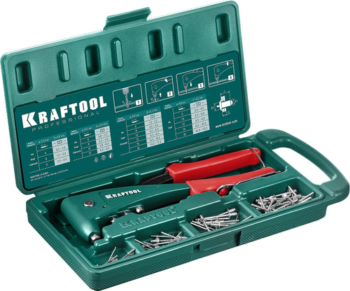KRAFTOOL X-5F заклепочник с функцией FIX (удержание заклепки) в кейсе