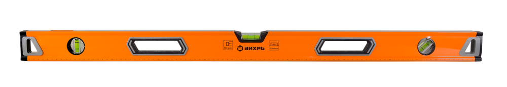 Уровень алюминиевый «Усиленный» 1000мм 3 глазка фрезерованный Вихрь
