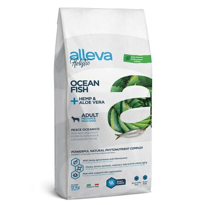 Корм Аллева Холистик Holistic Ocean Fish + Hemp & Aloe vera Medium/Maxi для взрослых собак средних и крупных пород, с океанической рыбой и алое вера,12кг