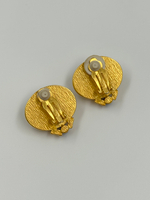 Клипсы с зелёными кабошонами Givenchy