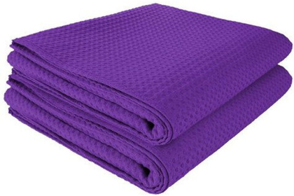 Комплект полотенец вафельных Home One 80х150 (2шт), баклажан