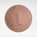 Germany, 1 Pfennig, 1986, (Karlsruhe Mint - "G"), VF