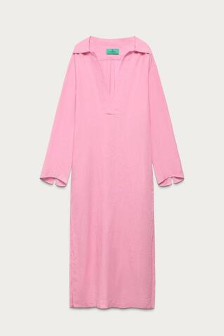 ZARA X MARISA BERENSON ПЛАТЬЕ-ТУНИКА 100% ЛЬНА, РОЗОВЫЙ