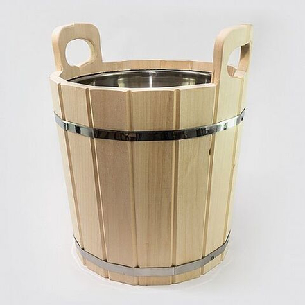 Запарник с нерж. вставкой, липа, 15 л