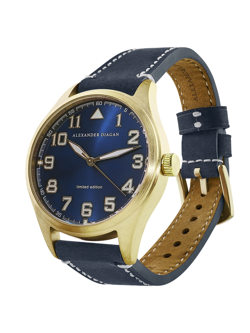 Часы кварцевые наручные, латунь. Коллекция Earth Brass