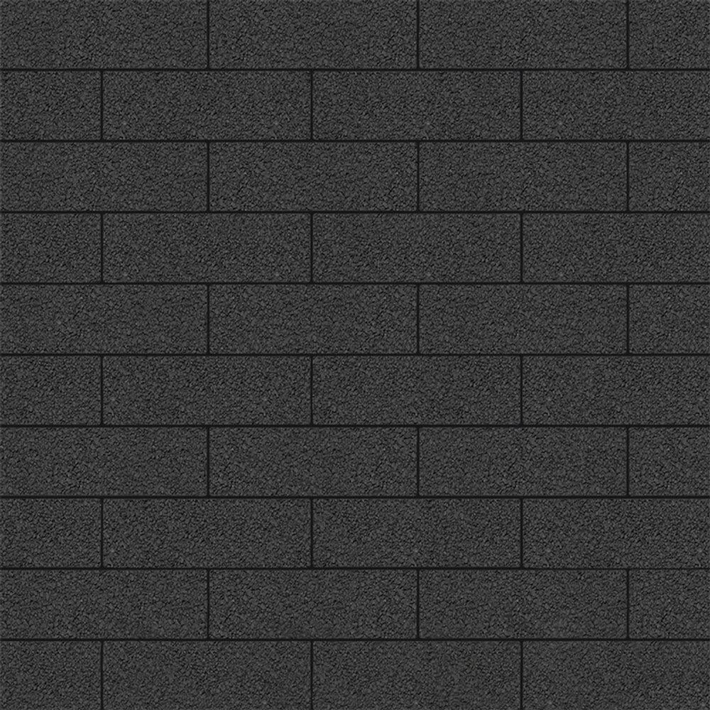 Тротуарная плитка ПРЯМОУГОЛЬНИК 300х100 мм - Гранит Черный