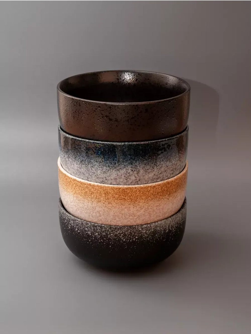 Тарелки 2 салатника глубокие суповые синие фарфор 16 см