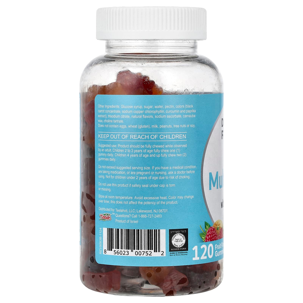 Doctor's Finest, мультивитамины с минералами для детей, фруктовый вкус, 120 жевательных таблеток