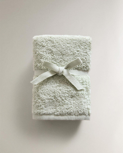 Zara Home - Набор хлопковых полотенец для рук (комплект из 3 предметов)), зеленый, 30х30 см