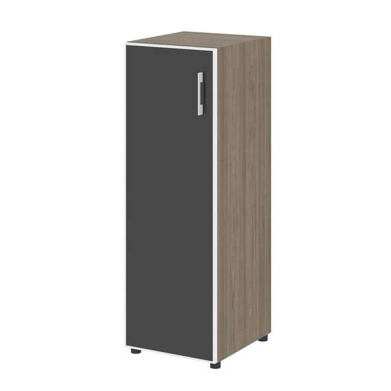 Yalta Шкаф узкий LT.SU-2.4 R (L) black Вяз Благородный/Стекло Black 400*450*1195