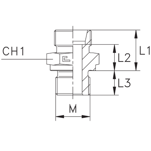 Штуцер FB DS12 M22x1.5 (корпус)