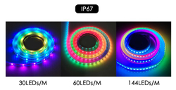 Адресная RGB лента WS2812B/IP67/144LW