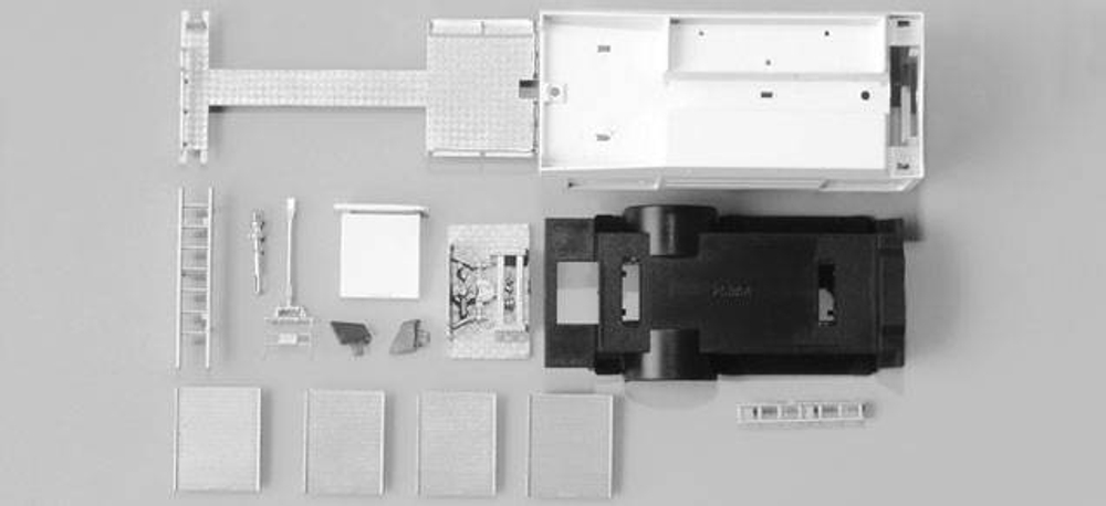 Корпус для пожарной машине TLF 24/50 белый/серебристый, 2 шт.