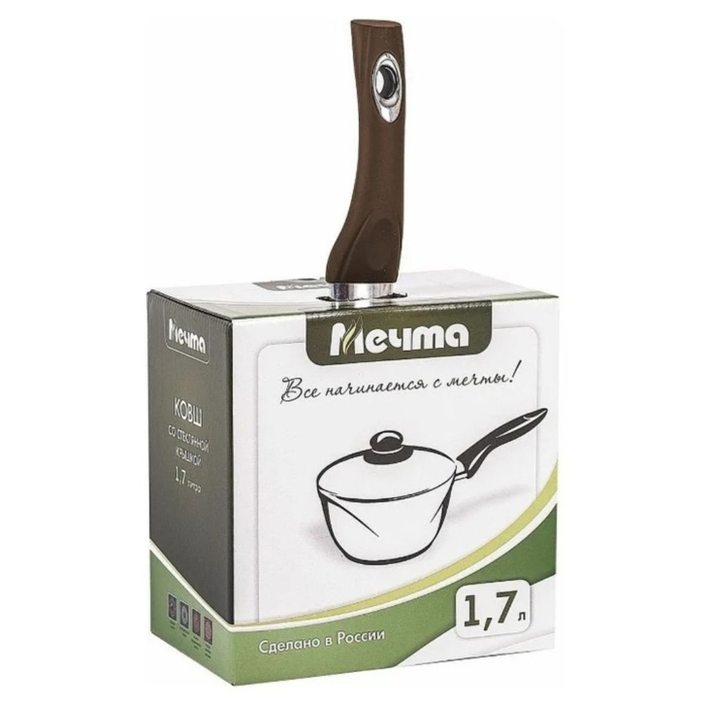 Ковш алюминий, антиприг, 1.7 л, бакелит ручка, Мечта, Гранит, 82701