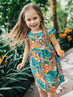 Платье с крылышками "Тропики"