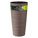 Кашпо для цветов пластиковое 15л d-30см «Модерн Максимум» Мокачино
