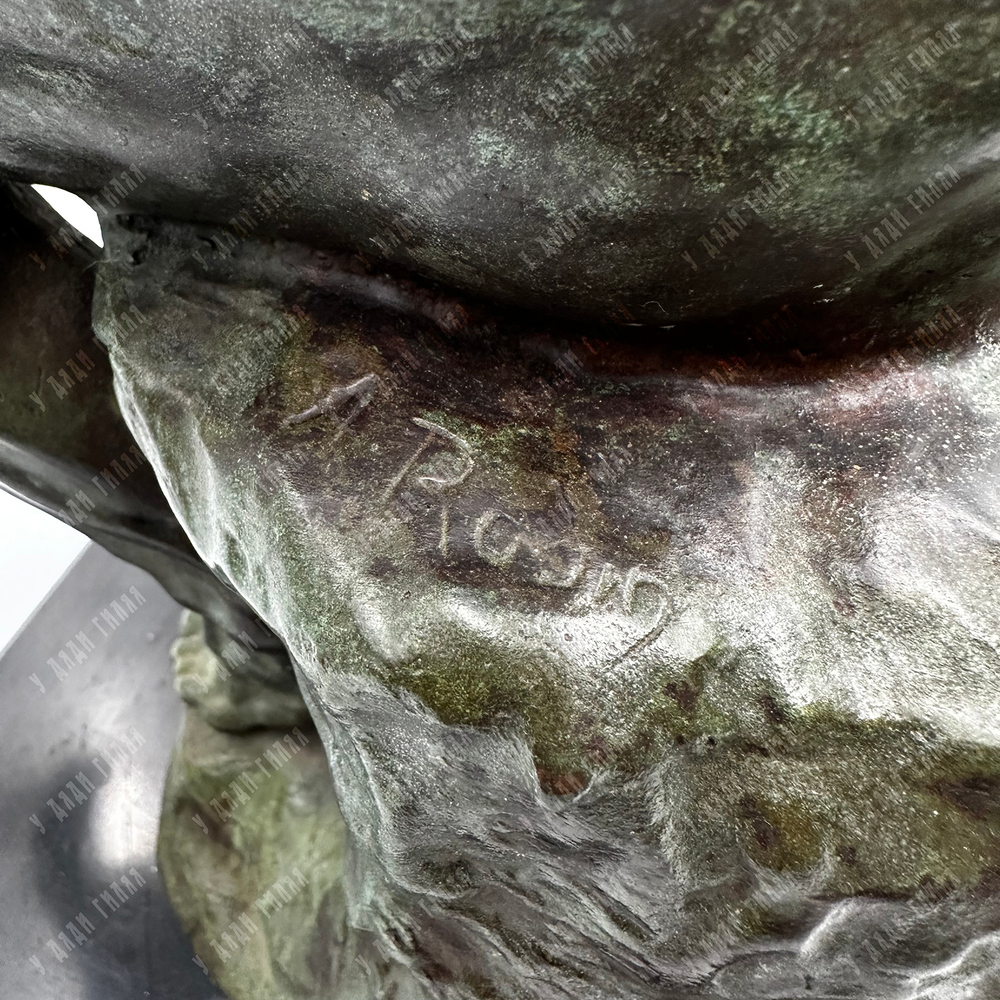 Бронзовая скульптура "Мыслитель" Огюста Родена. Бронза, литьё. Франция, ХХ в.