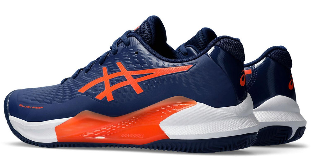 Теннисные кроссовки Asics Gel-Challenger 14 Clay - blue expanse/koi - Blue Orange
