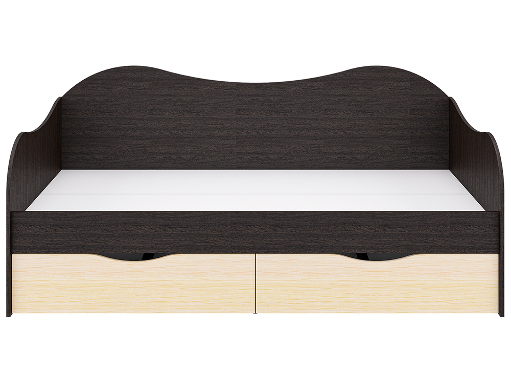 Кровать БОКС 90/2 с ящиками Венге/молоко