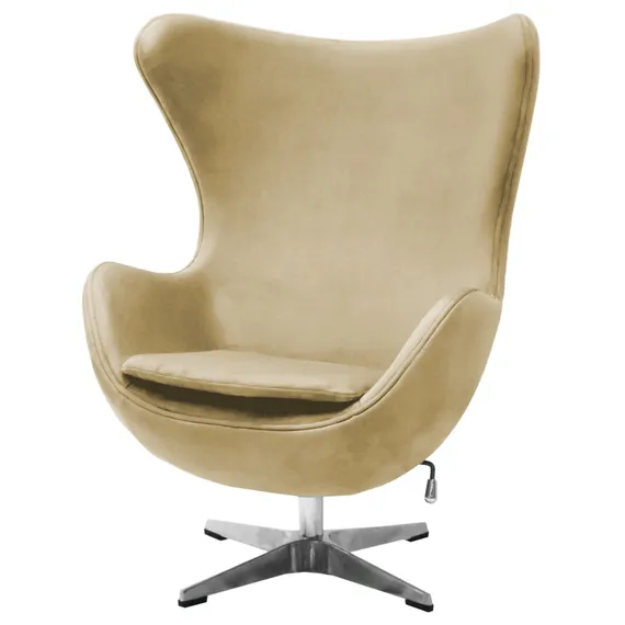 Кресло Egg, карамельная искусственная замша