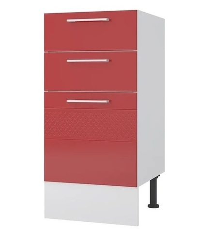 Люкс (Горизонт) Тумба 400мм 3 ящика