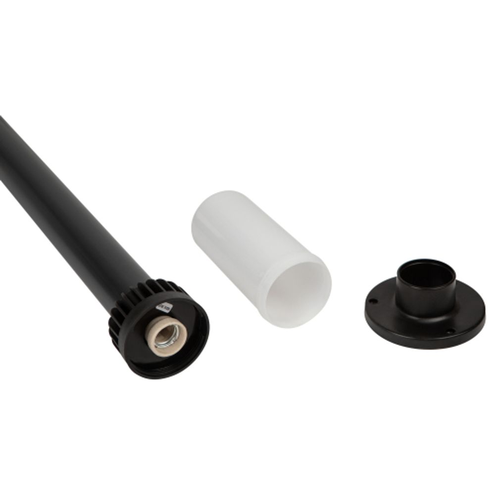 Садово-парковый светильник ЭРА НТУ 01-60-011 Поллар напольный черный IP54 Е27 max60Вт h640мм