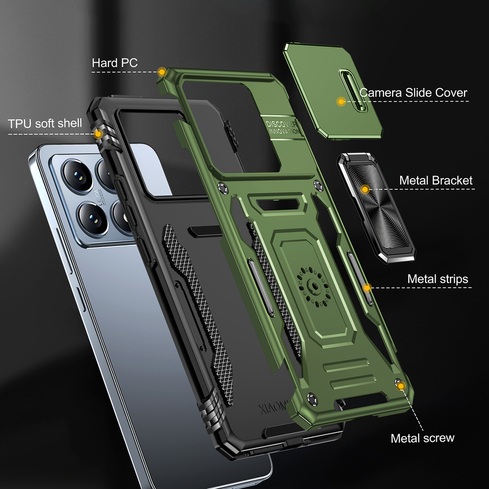Чехол Safe Case с кольцом и защитой камеры для Xiaomi 14T Pro