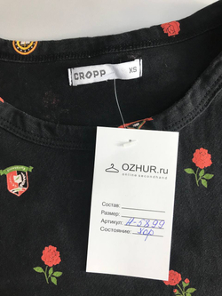 Футболка Cropp с принтом, маркировка XS, визуально 42 размер
