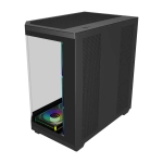 Корпус FSP U580-BA, ULTRA Tower ATX, ATX(BTF), M-ATX, Mini-ITX, VGA up to 415mm, 7xARGB FAN, Black