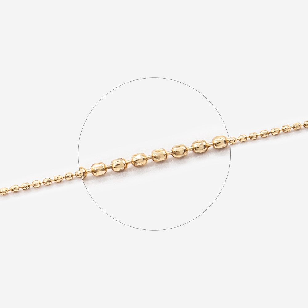 Цепь "Шарики мини" тонкая, 0,8мм, позолота