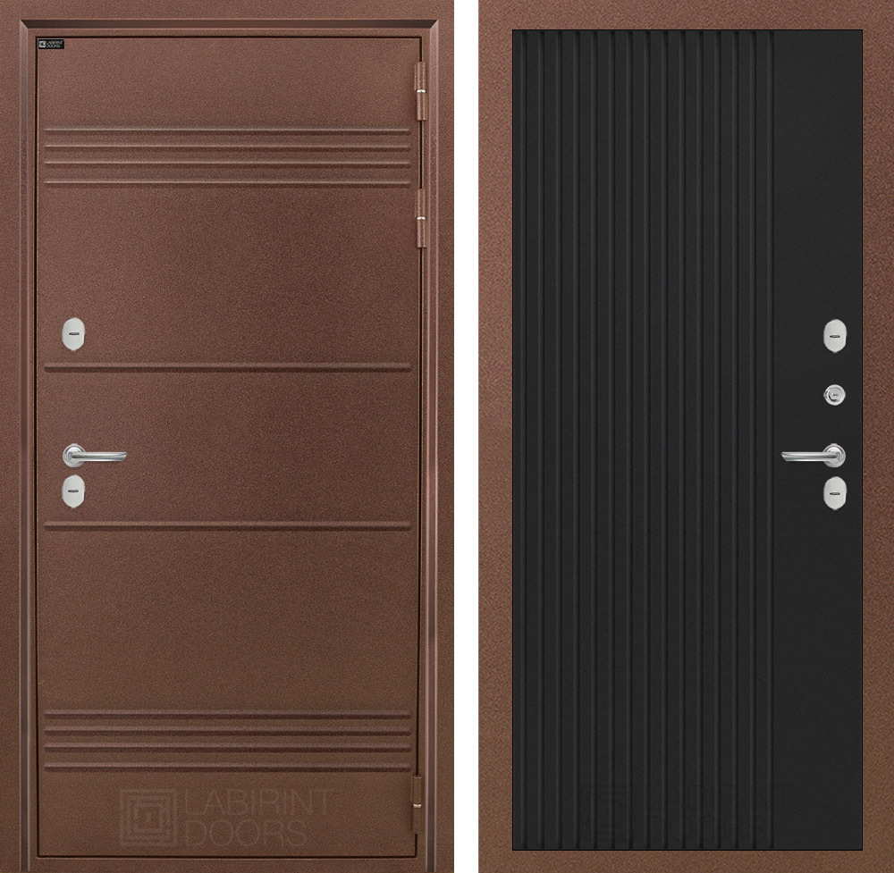 Дверь Входная Лабиринт Термо Лайт 29 Черный кварц