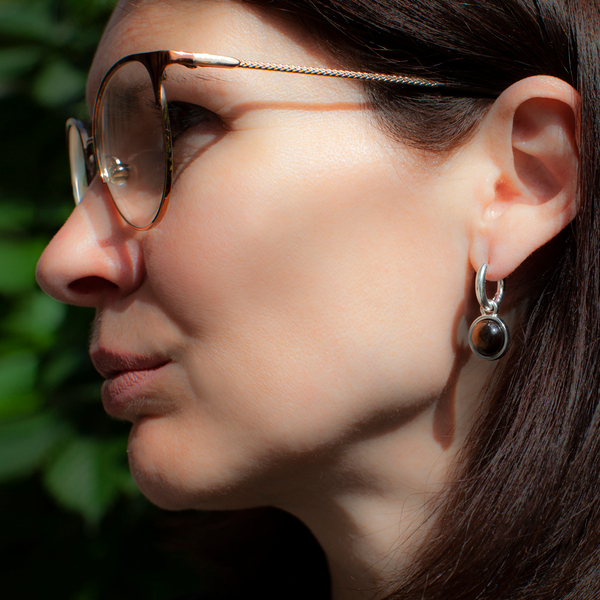 Серьги Fiore Luna COFFE AGATE LE1112 BR/S