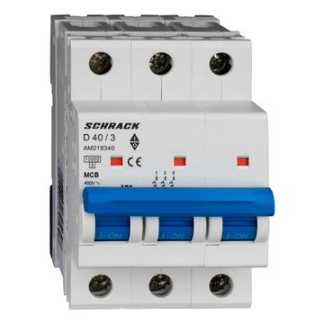 Автоматический выключатель Schrack Technik 3P D 40A 10kA Amparo AM019340--