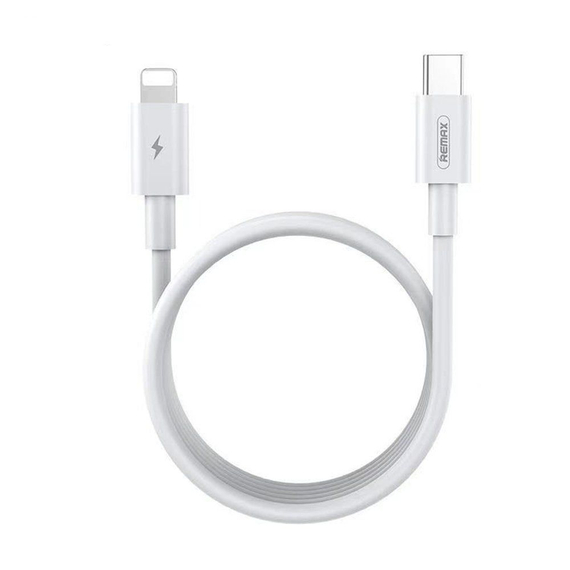 Кабель с разъема USB TYPE-C на Lightning 8-pin белого цвета от Remax Marlik RC-183 на 20W, 2 метра