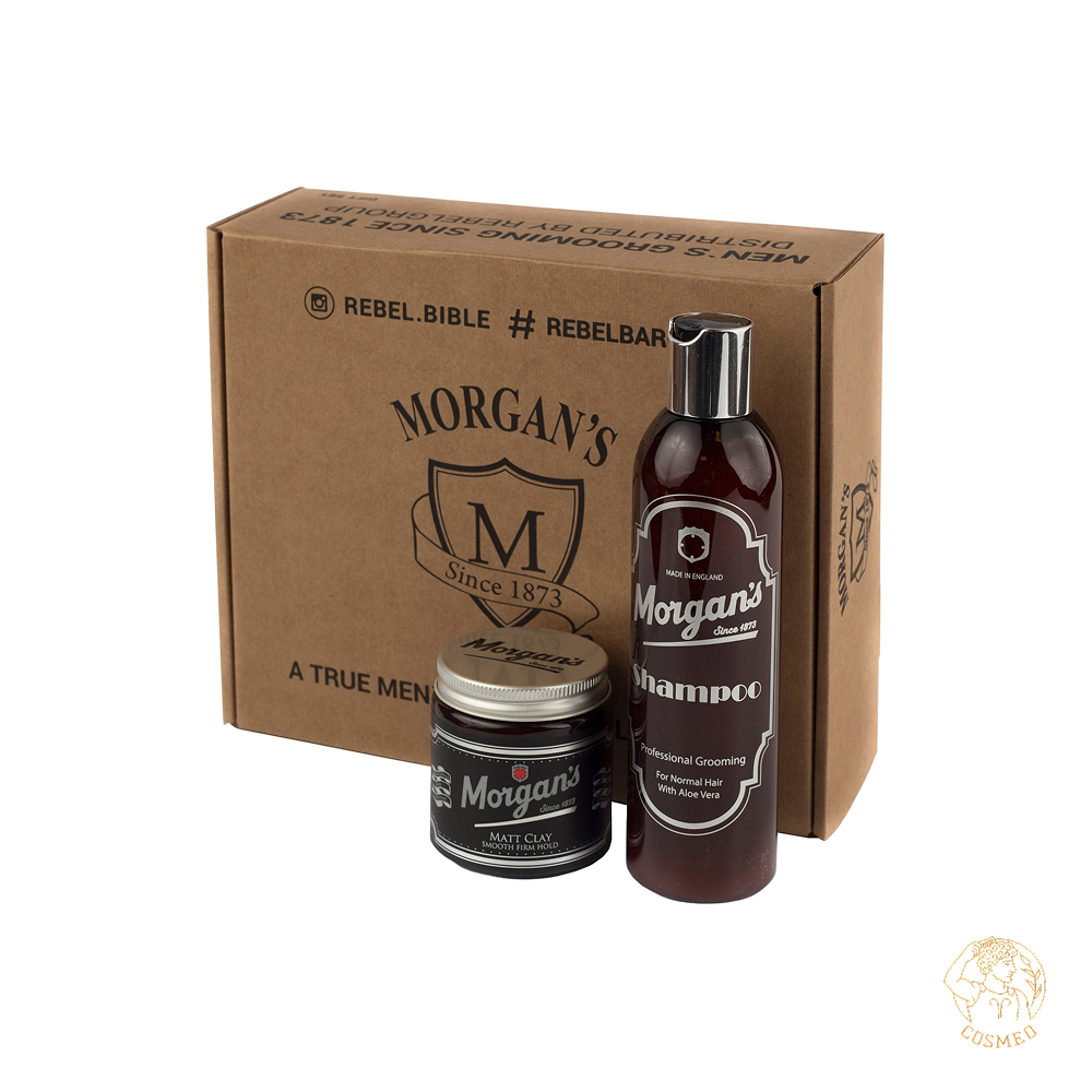 Подарочный набор шампунь + глина с кератином для укладки Morgan`s