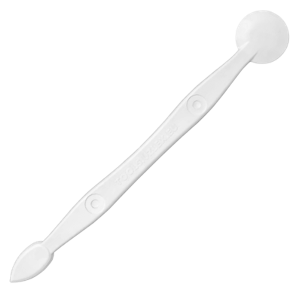 Uzlex Закругленная двухсторонняя мини-ракель палочка, жёсткая, белая