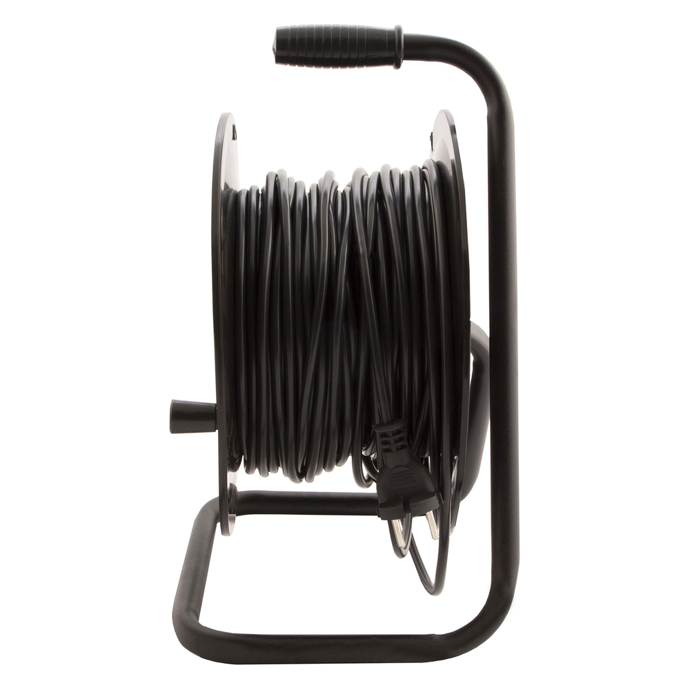 Удлинитель силовой 40 м, 10А, тип УХ10, ПВС, на кабельной катушке, 4 розетки без заземления Сибртех