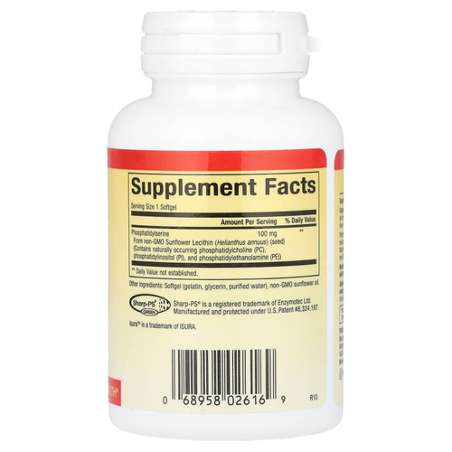 Natural Factors, PS фосфатидилсерин, 100 мг, 60 капсул