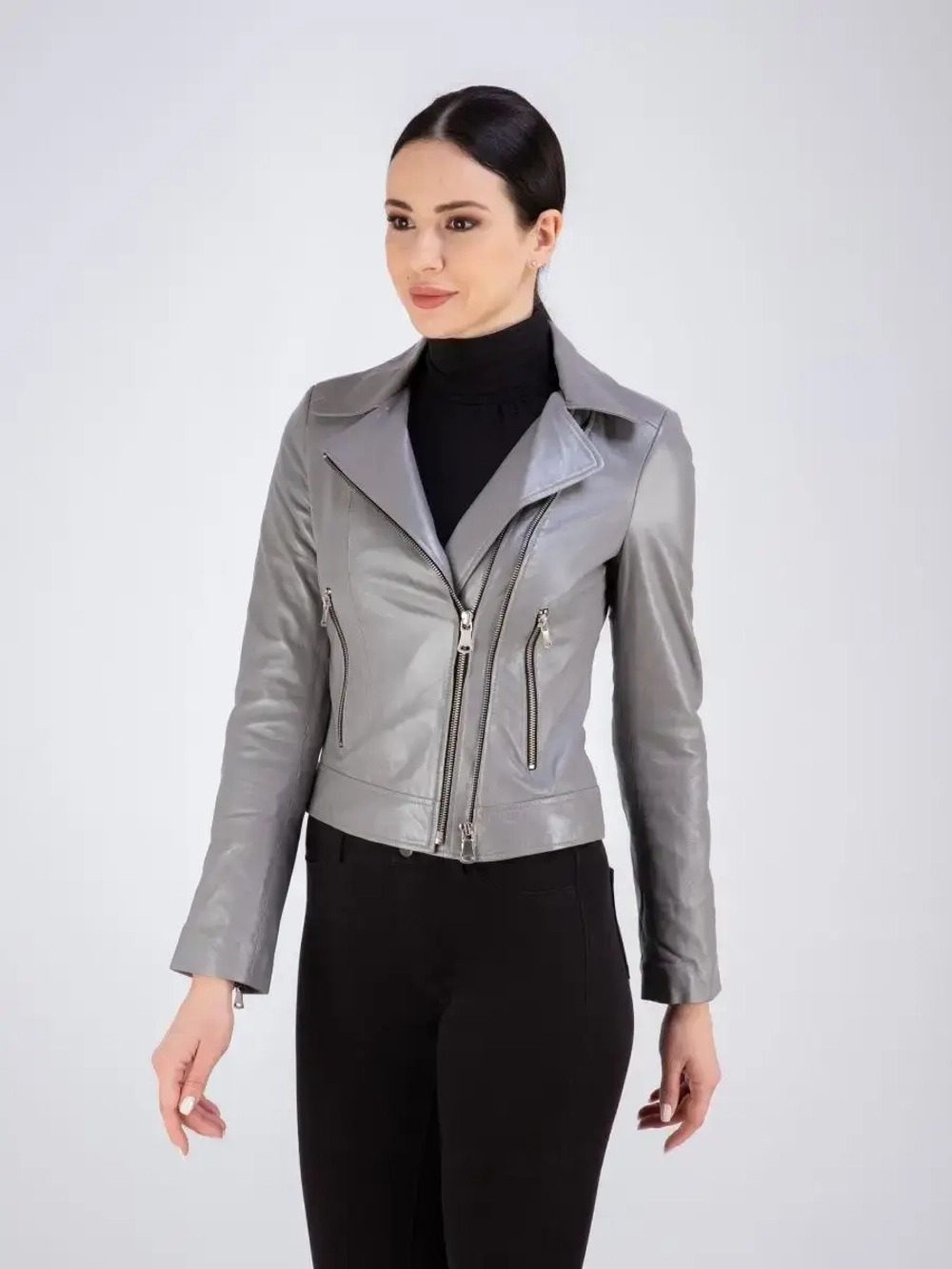 Кожаная куртка демисезонная косуха