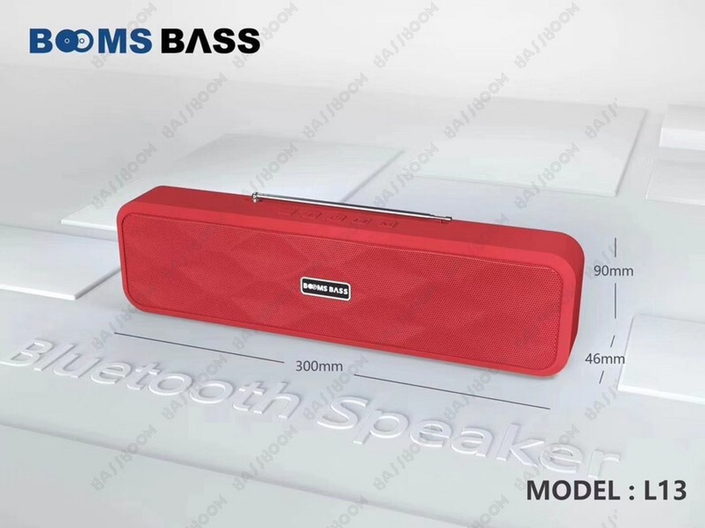 Колонка - Bluetooth Boom Bass L13 (красный)