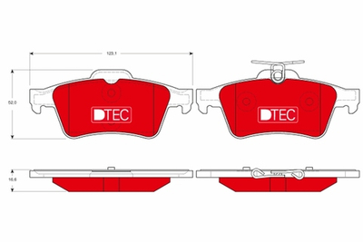 TRW - GDB1621DTE-TRW - Brake Pad Set, disc brake