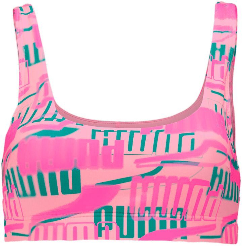 Купальник (верх) PUMA SWIM WOMEN PRINTED SCOOP NECK TOP 1P